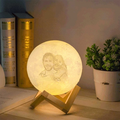 Custom Photo Engraved Moon Lamp(15cm)