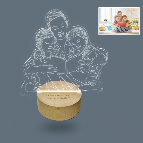 Personalized Photo 3D Lamp(Round Base)
