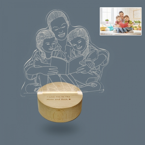 Personalized Photo 3D Lamp(Round Base)