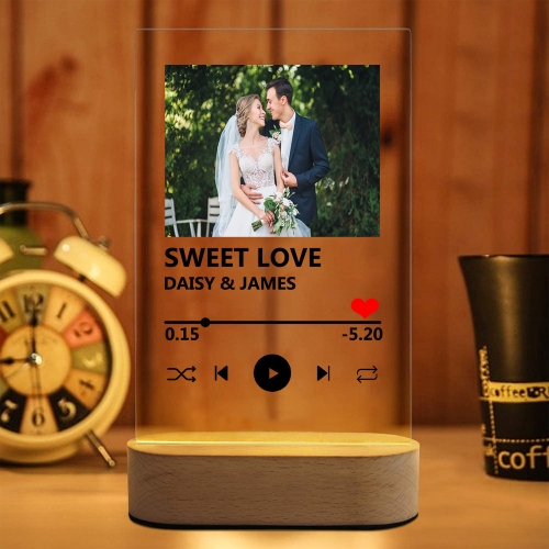 Acrylic Photo Panel with Wooden Stand