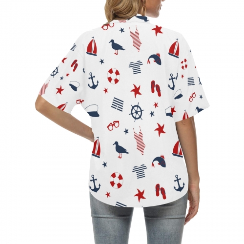 All Over Print Hawaiian Shirt for Women (ModelT58)