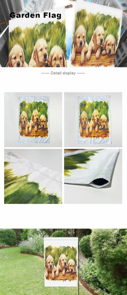 Garden Flag 12" x 18"(Two Sides with Different Printing)(Made in Queen)